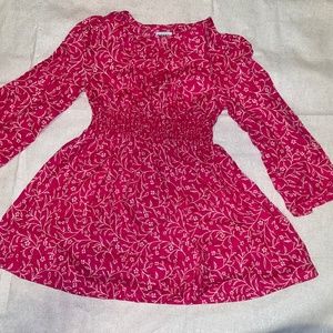 Girls Pink Long Sleeve Dress